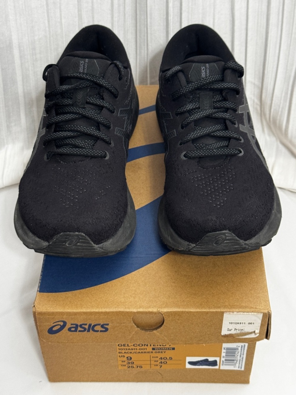 Asics Gel Contend 7 Black Mesh Running Sneakers